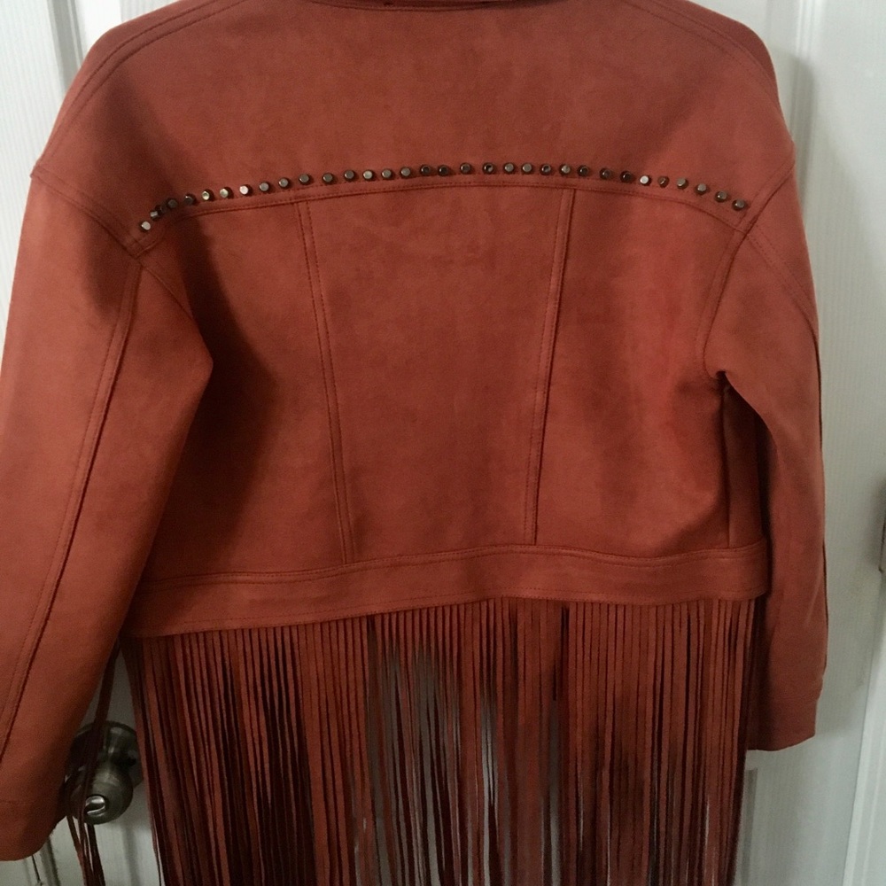 Blue B  Women's Rust Fringe Jacket - Picture 2 of 5